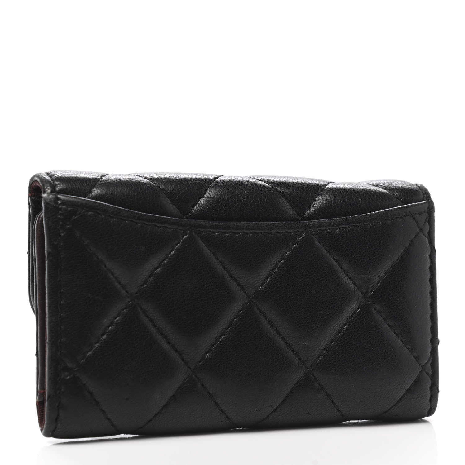 Chanel Lambskin Quilted 6 Key Holder Black 3 of 7