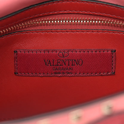 Valentino Garavani Nappa Quilted Heart Medium Rockstud Spike Shoulder Bag Paradise Rose Red 6 of 11