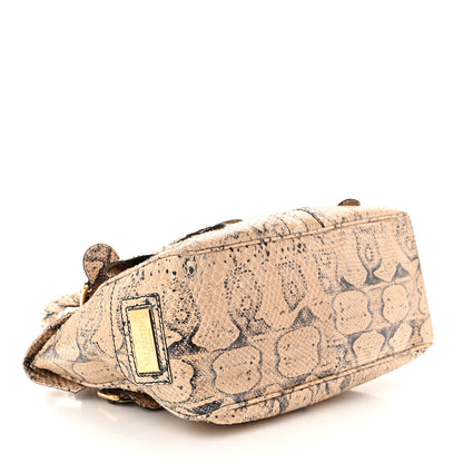 Valentino Garavani Snakeskin Braided Satchel Beige 4 of 11