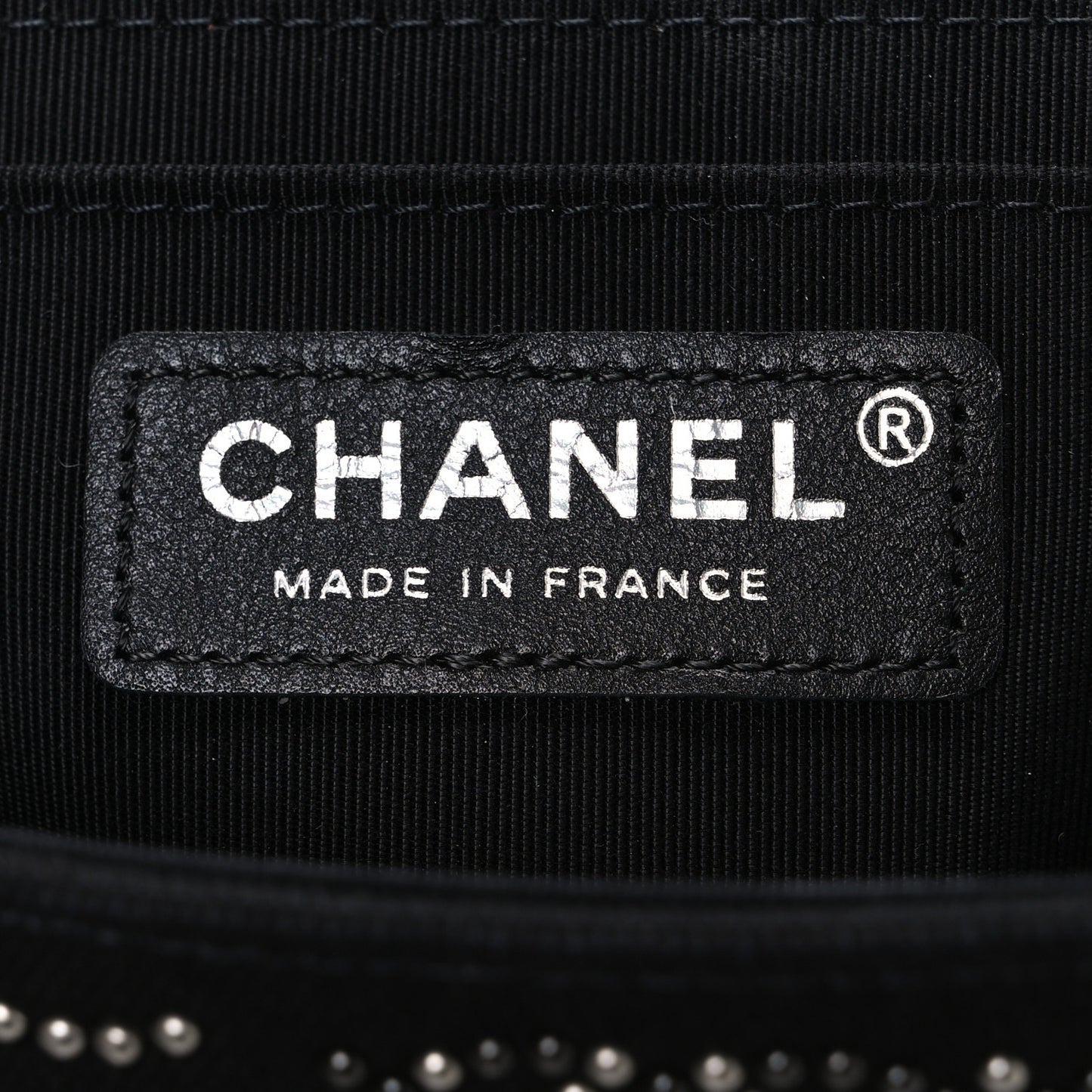 Canvas Studded Mini Rectangular Flap Black