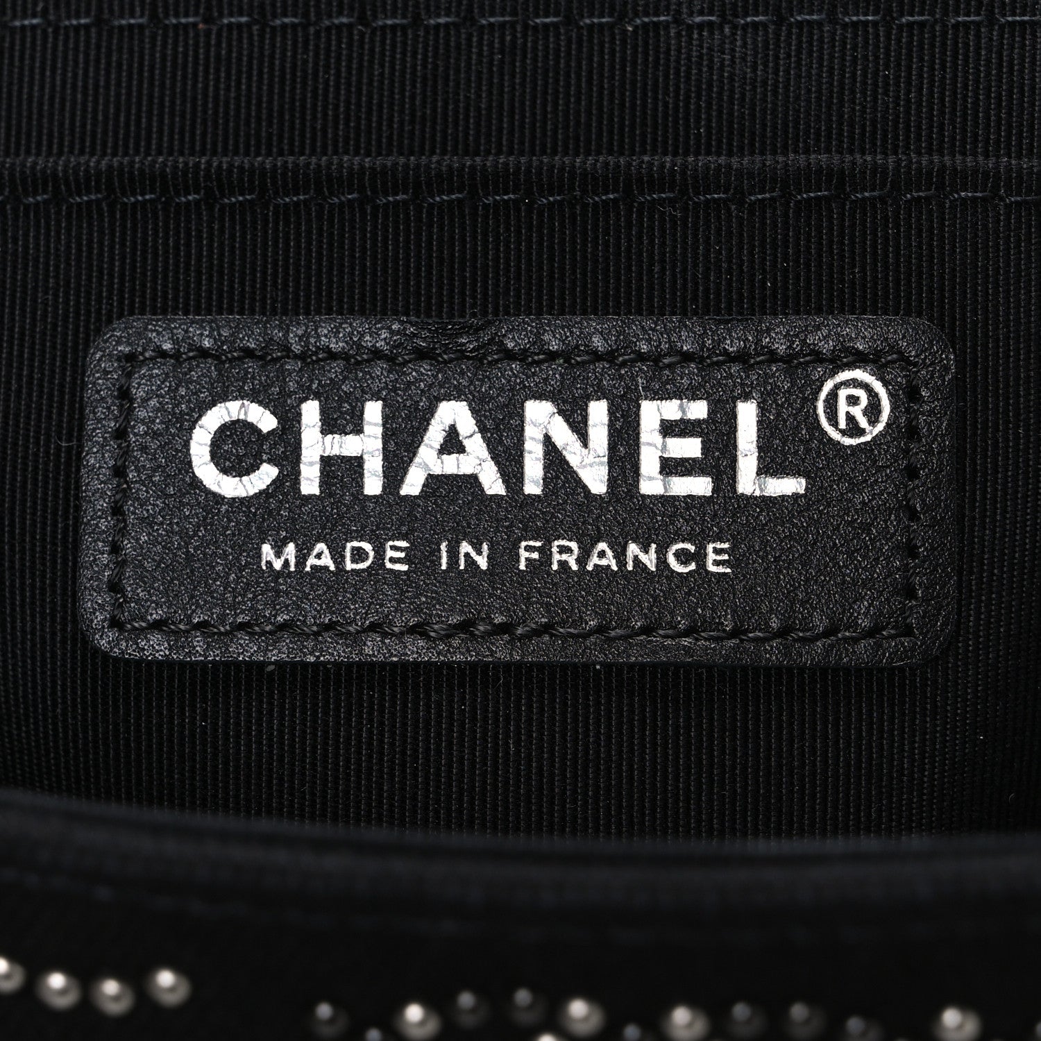 Chanel Canvas Studded Mini Rectangular Flap Black 6 of 10