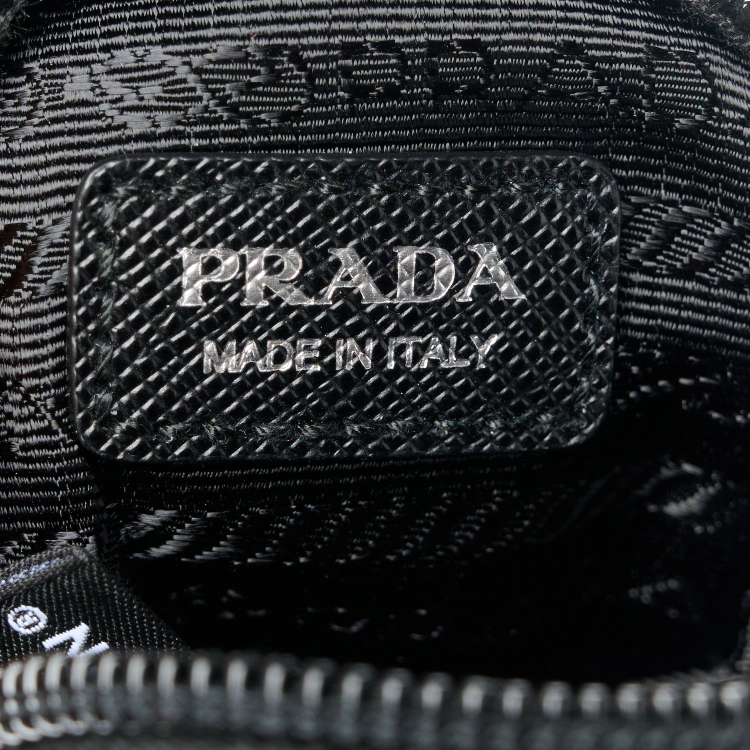 Prada Re-Nylon Vela Saffiano Pocket Double Zip Shoulder Bag Black 9 of 12