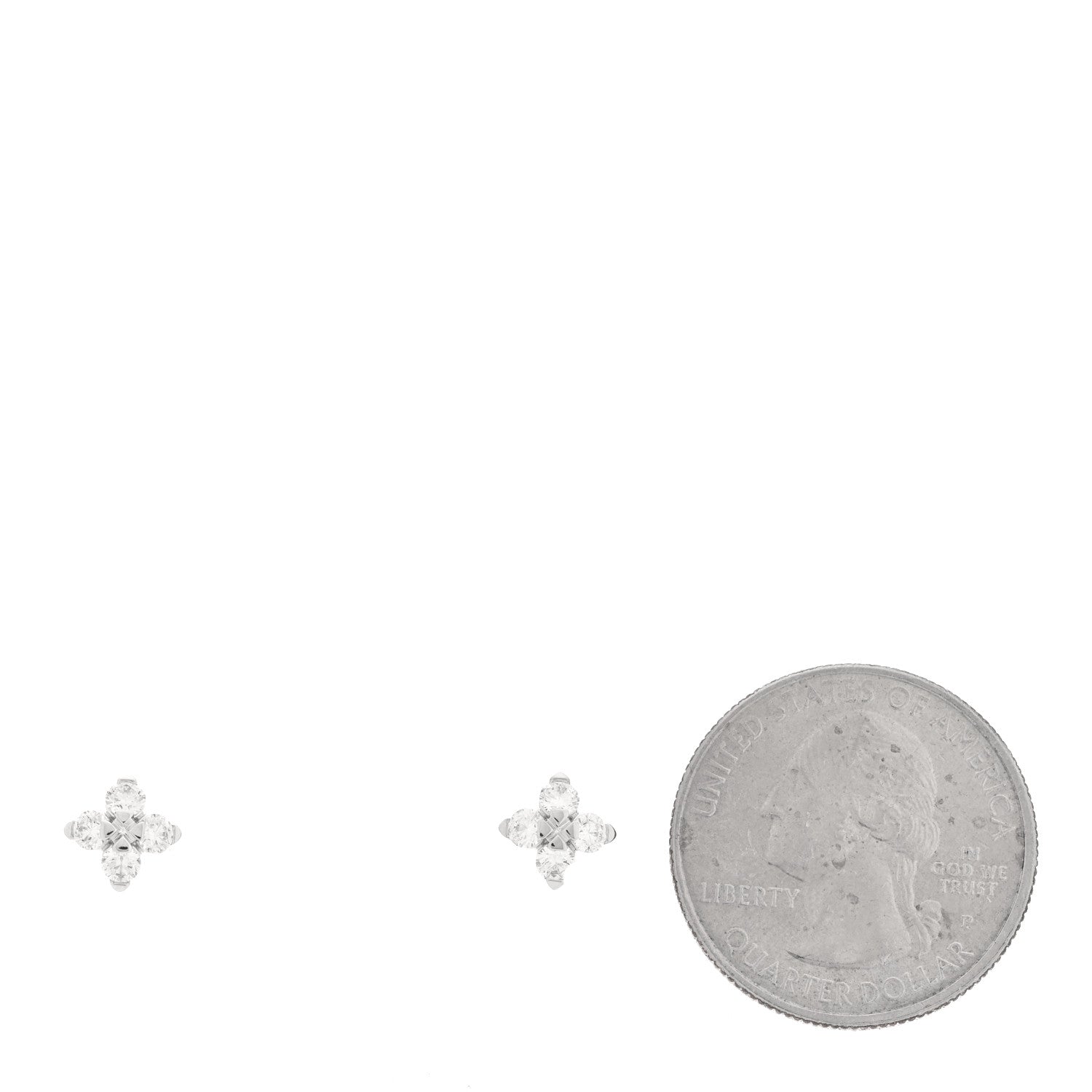 Roberto Coin 18K White Gold Diamond Love in Verona Small Flower Stud Earrings 2 of 5