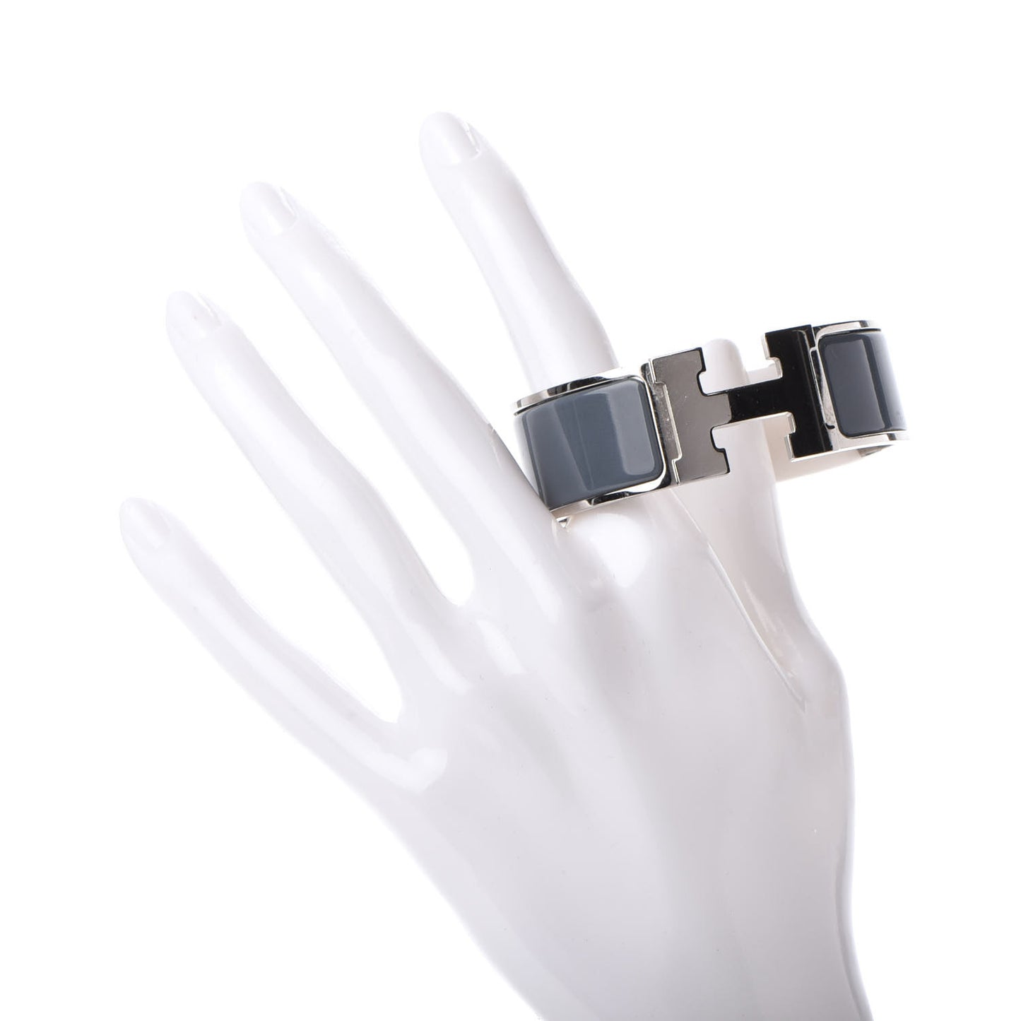 Enamel Wide Clic Clac H Bracelet PM Ardoise