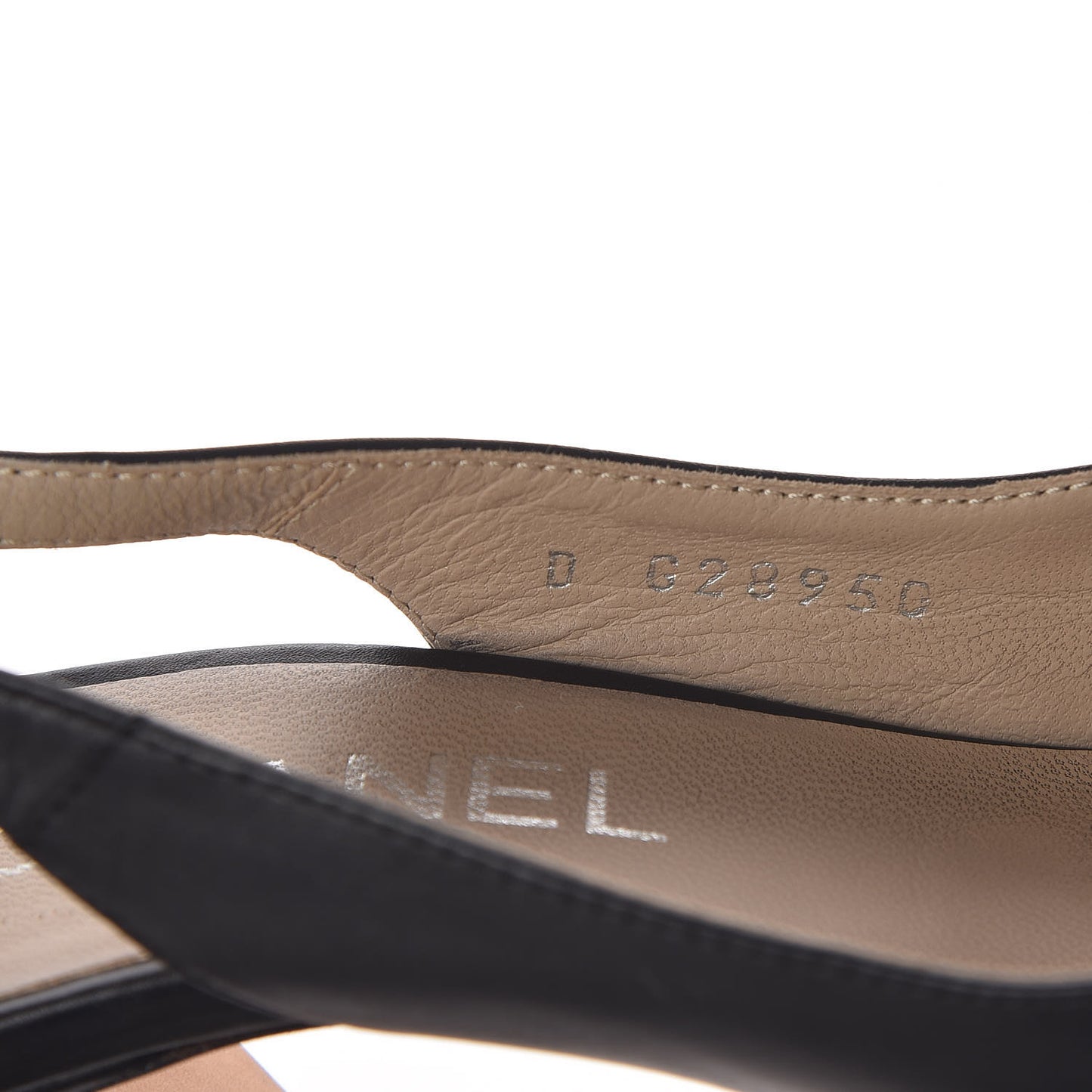 Lambskin Chain Slingback Pumps 37 Black