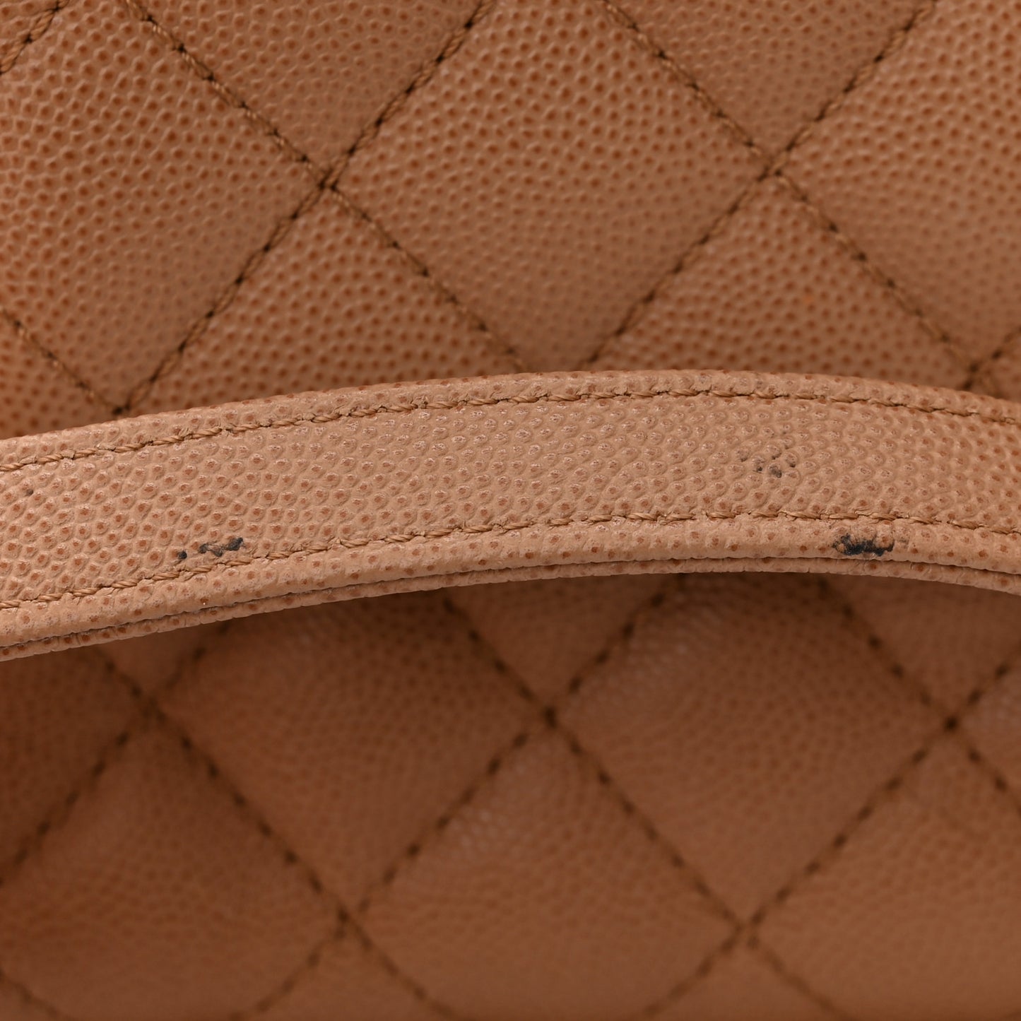 Caviar Lizard Quilted Small Coco Handle Flap Beige