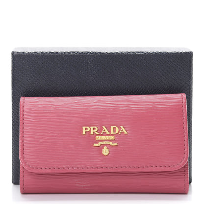 Prada Vitello Move Metal 6 Key Holder Peonia 10 of 10