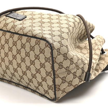 Gucci Monogram Dollar Calfskin O Drawstring Backpack Beige Ebony Testa di Moro Dark Chocolate 10 of 10