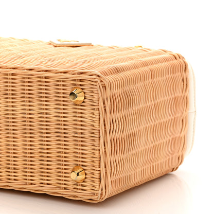 Prada Wicker Canvas Tote Naturale White 12 of 12