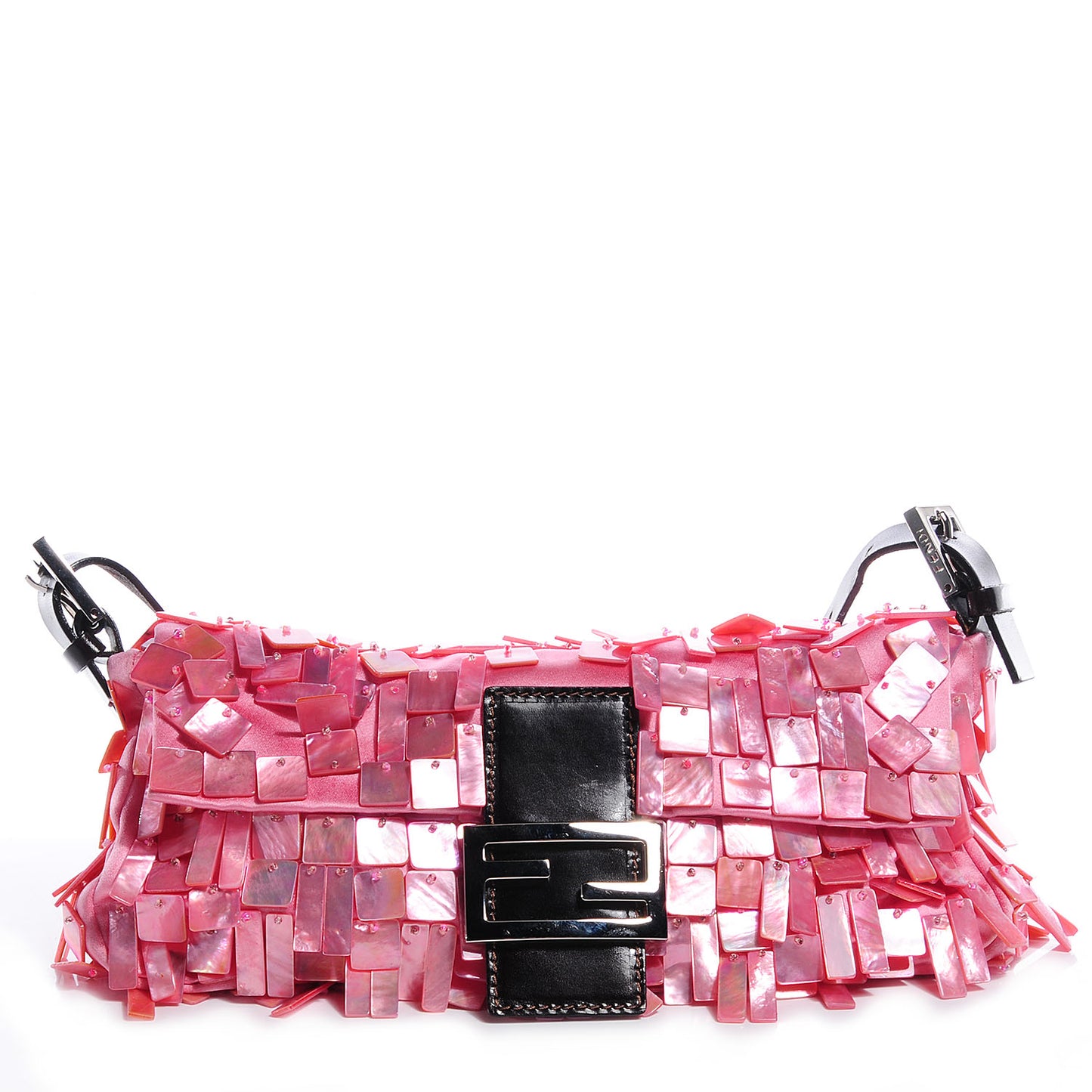 Satin Mother of Pearl Baguette Pink