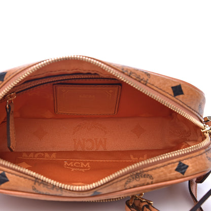 MCM Visetos Small Heritage Line Camera Crossbody Bag Cognac 5 of 15