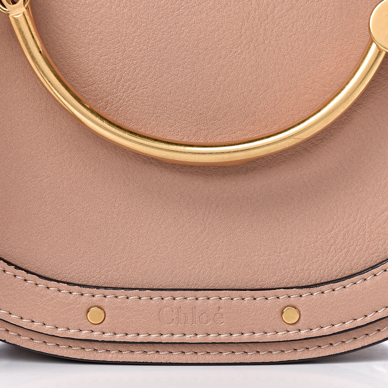 Chloe Calfskin Suede Small Nile Bracelet Bag Biscotti Beige 13 of 13