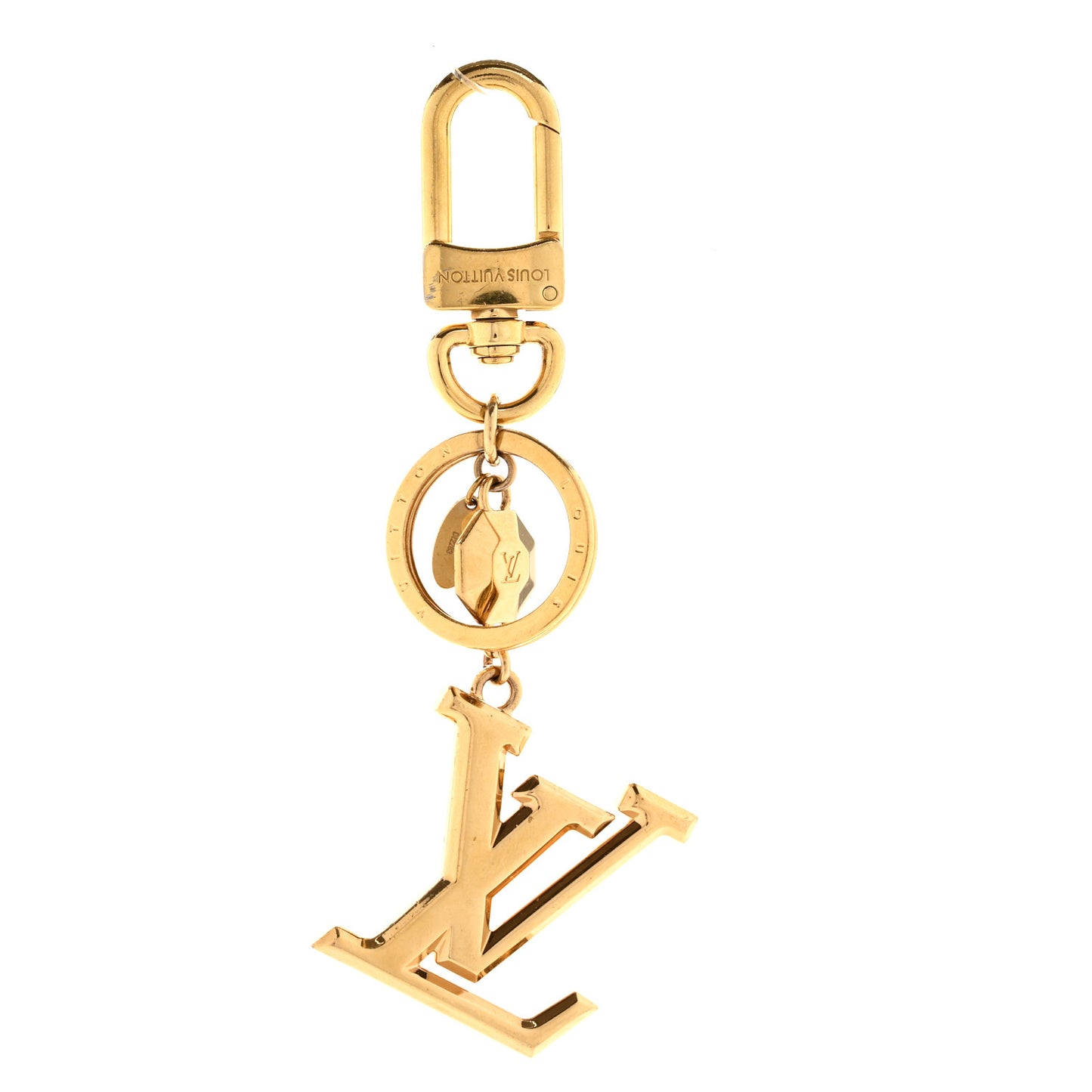 LV Facettes Bag Charm Key Holder Gold