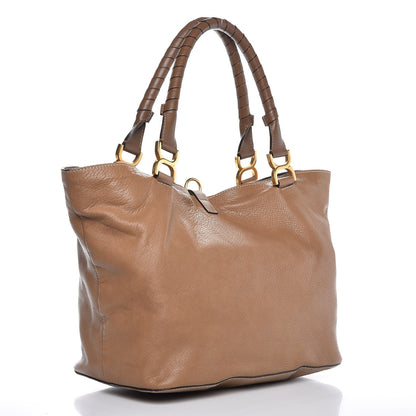 Chloe Calfskin Large New Marcie Tote Nut 3 of 7