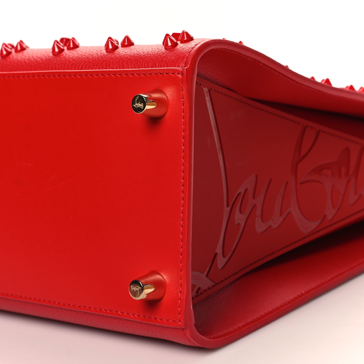 Christian Louboutin Calfskin Spikes Medium Paloma Red 10 of 10