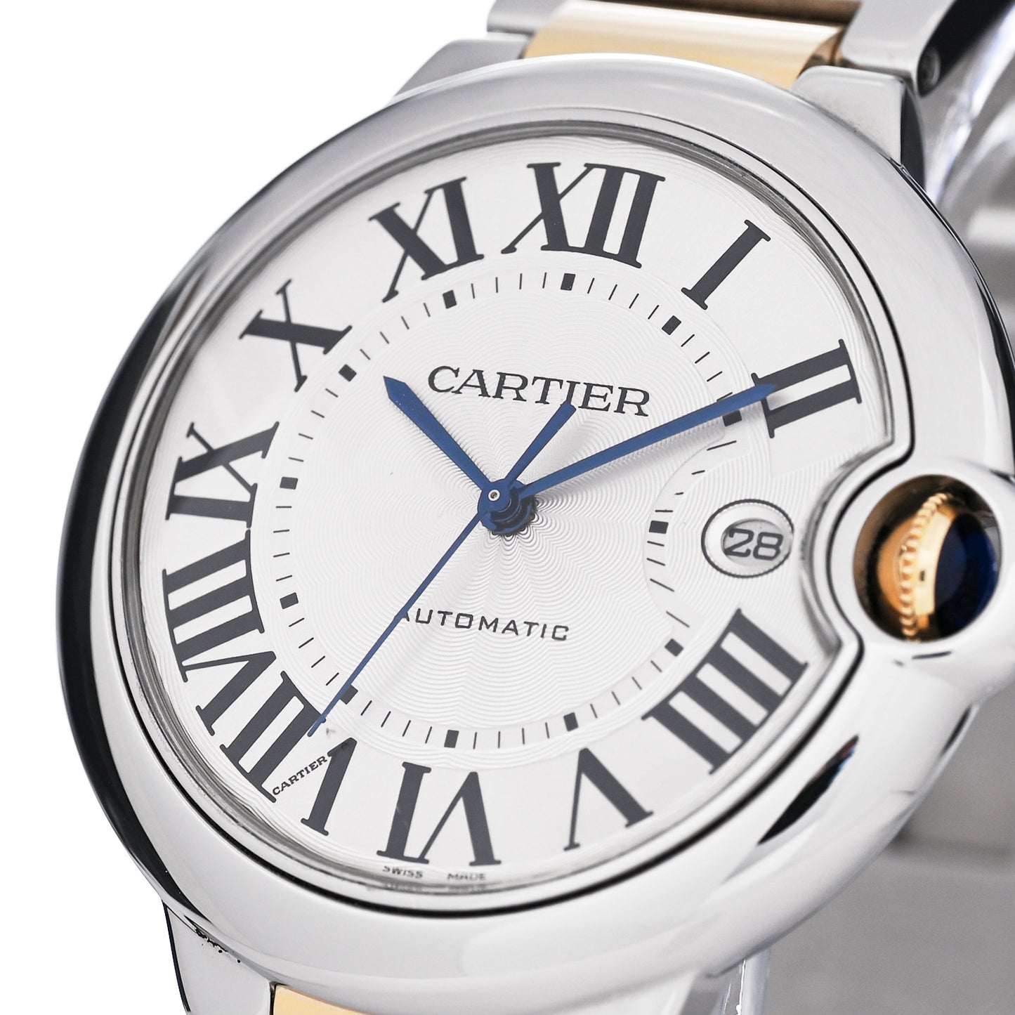 Stainless Steel 18K Yellow Gold 42mm Ballon Bleu De Cartier Automatic Watch