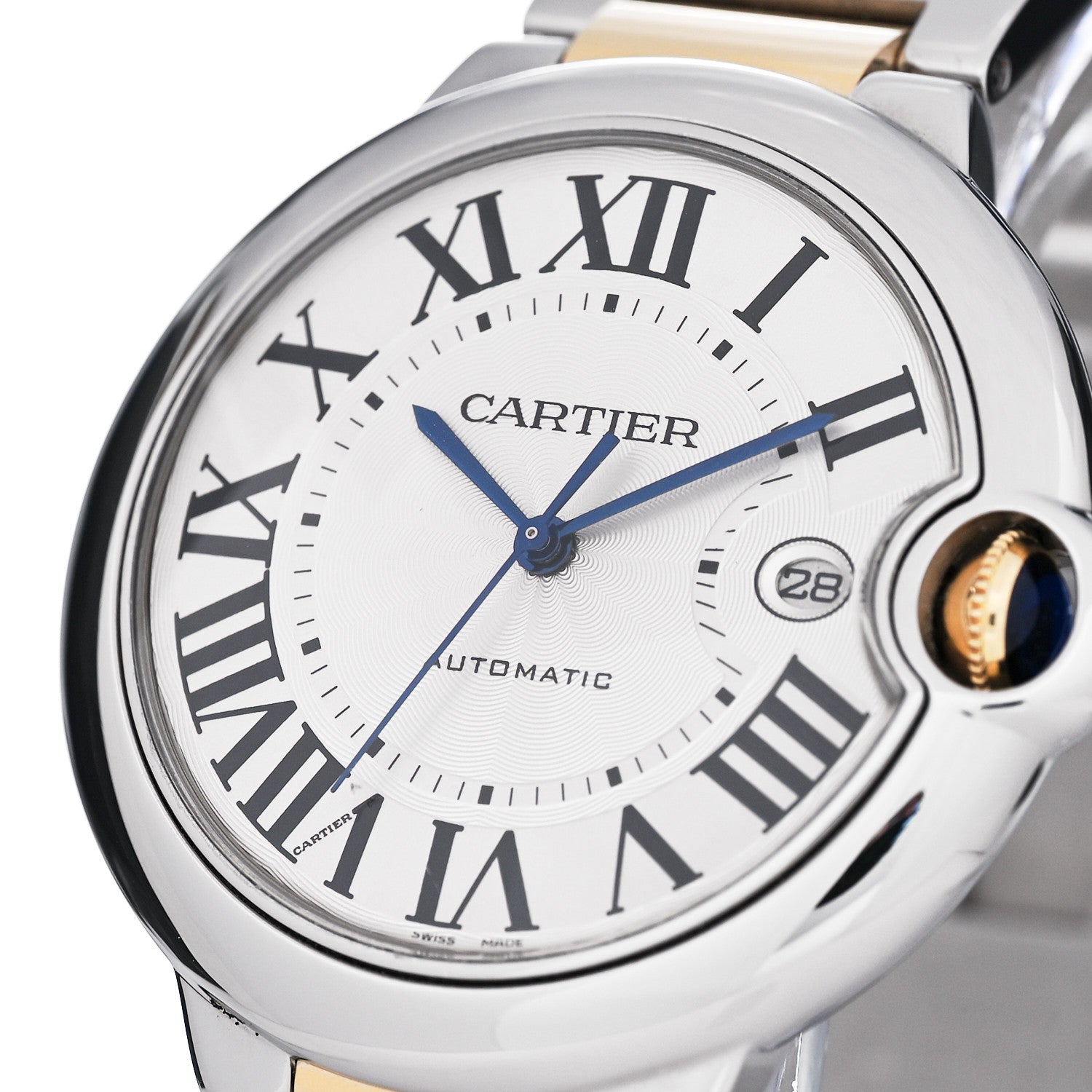 Cartier Stainless Steel 18K Yellow Gold 42mm Ballon Bleu De Cartier Automatic Watch 7 of 9