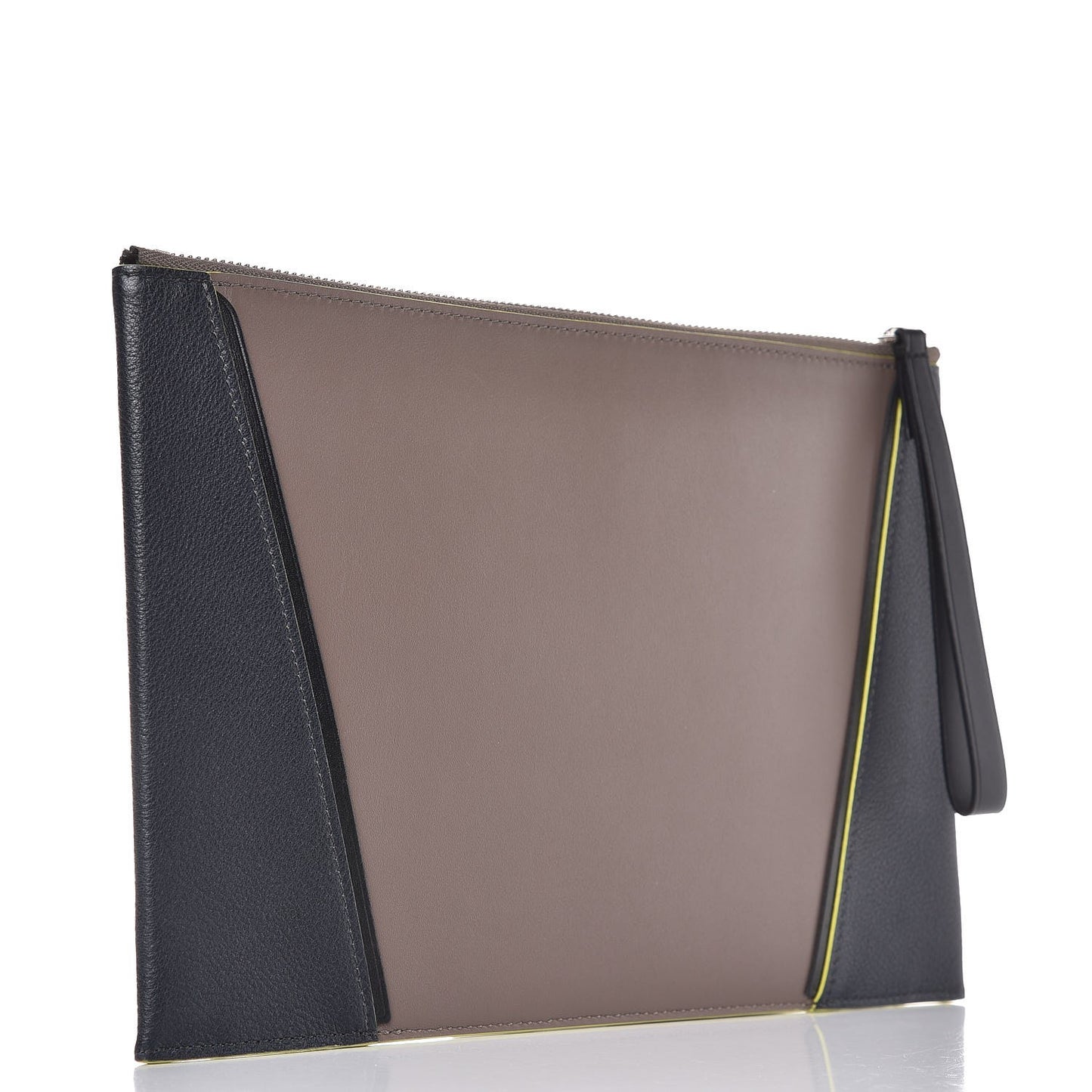 Veau Cachemire Cuir Orfevre W Pochette Gris Cobalt