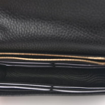Gucci Dollar Calfskin Interlocking G Chain Wallet Black 5 of 11
