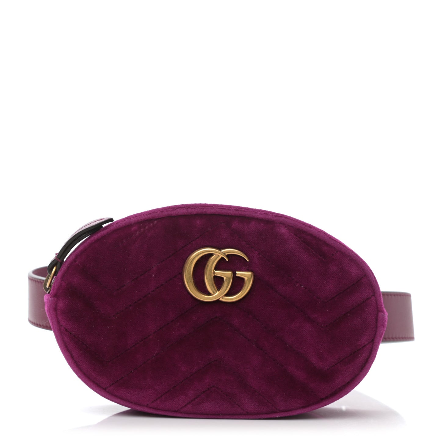 Velvet Matelasse GG Marmont Belt Bag 75 30 Fuchsia Violet Cyclamen