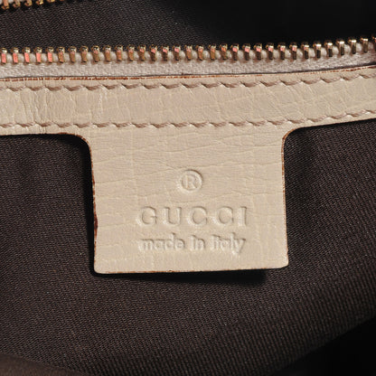 Gucci Monogram Medium Horsebit Chain Hobo Off White 6 of 7