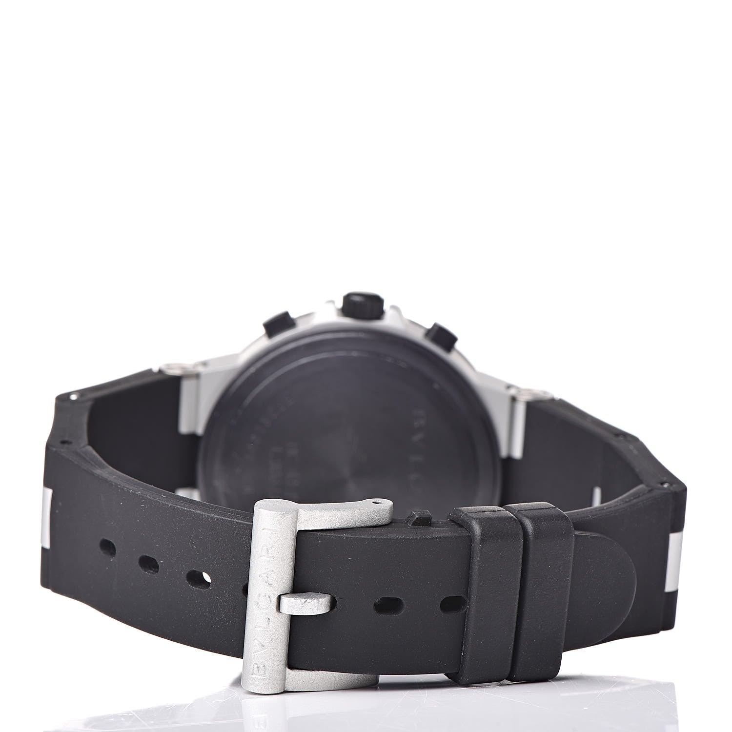 Bulgari Aluminum Rubber 38mm Diagono Chronograph Automatic Watch Black 4 of 6