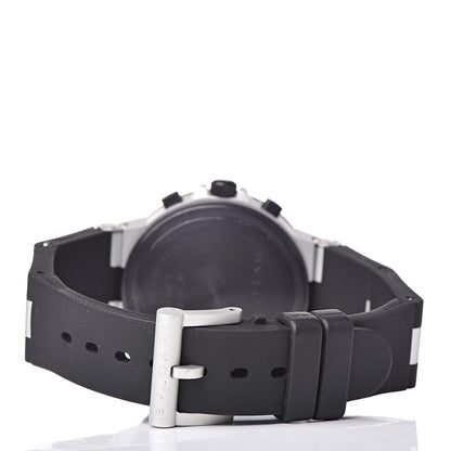 Bulgari Aluminum Rubber 38mm Diagono Chronograph Automatic Watch Black 4 of 6