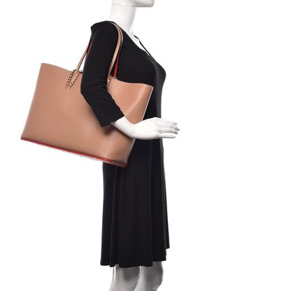 Christian Louboutin Calfskin Spikes East West Cabata Tote Nude 2 of 13