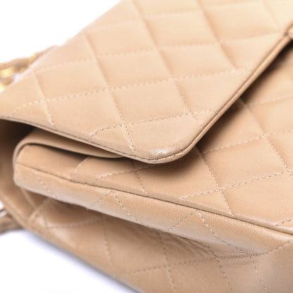 Chanel Lambskin Quilted Medium Double Flap Beige 15 of 18