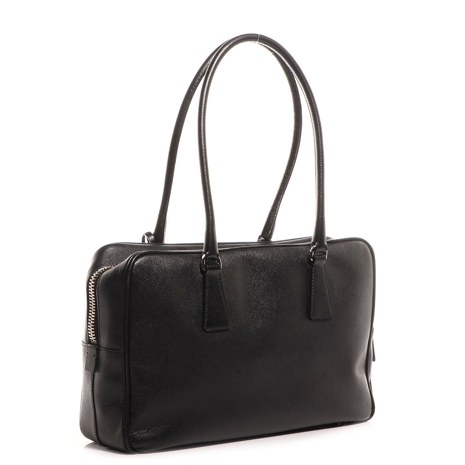 Prada Saffiano Lux Bauletto Nero Black 3 of 9