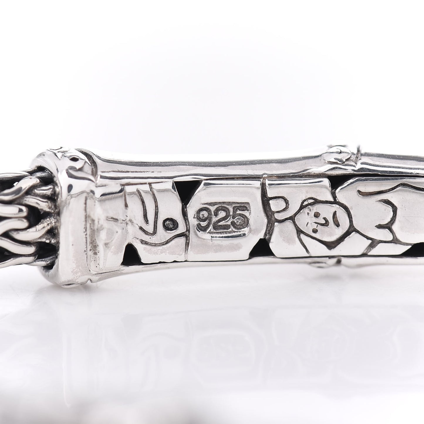 Sterling Silver 4mm Bamboo Chain Bracelet