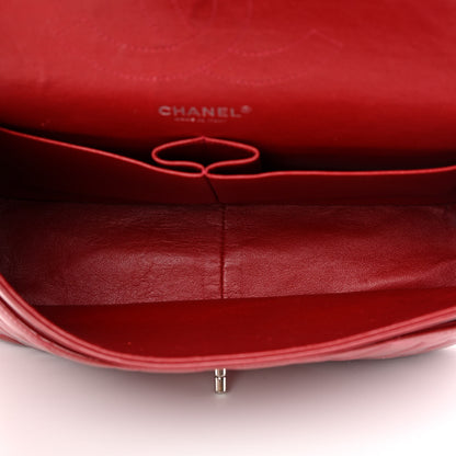 Chanel Patent Quilted Jumbo Double Flap Red 5 of 17