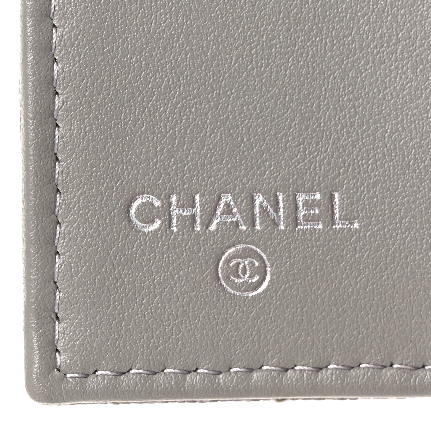 Caviar Quilted Small Boy Flap Wallet Grey