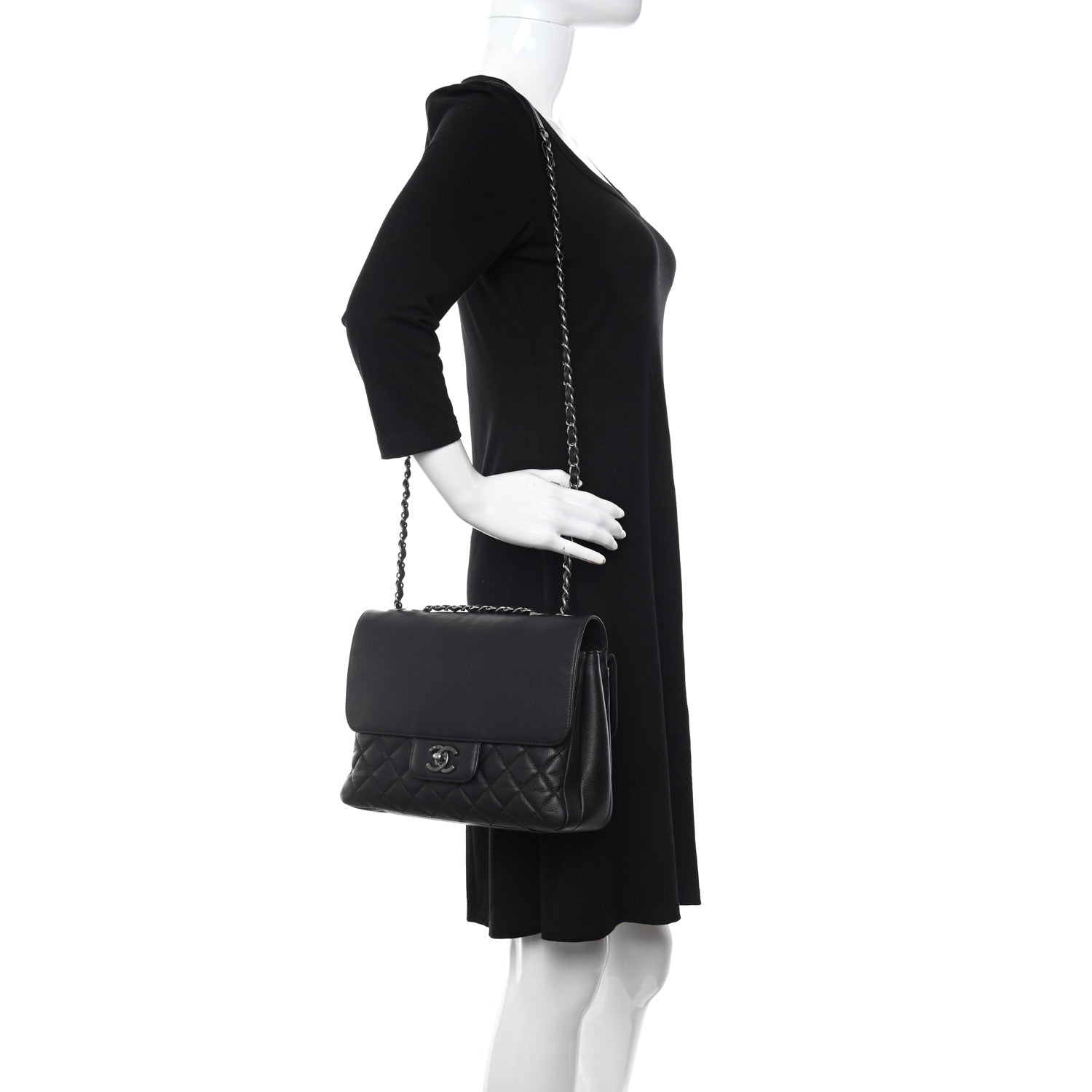 Chanel Caviar Quilted All About Flap Bag Black 2 of 12