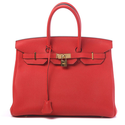 Hermes Togo Birkin 35 Rouge De Coeur 1 of 11