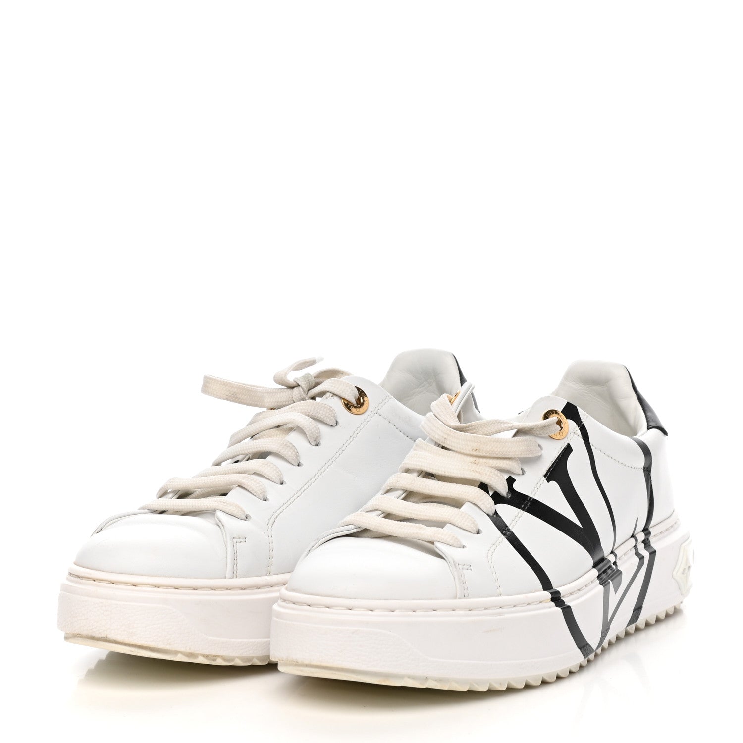 Louis Vuitton Calfskin Time Out Sneakers 36 White 3 of 8