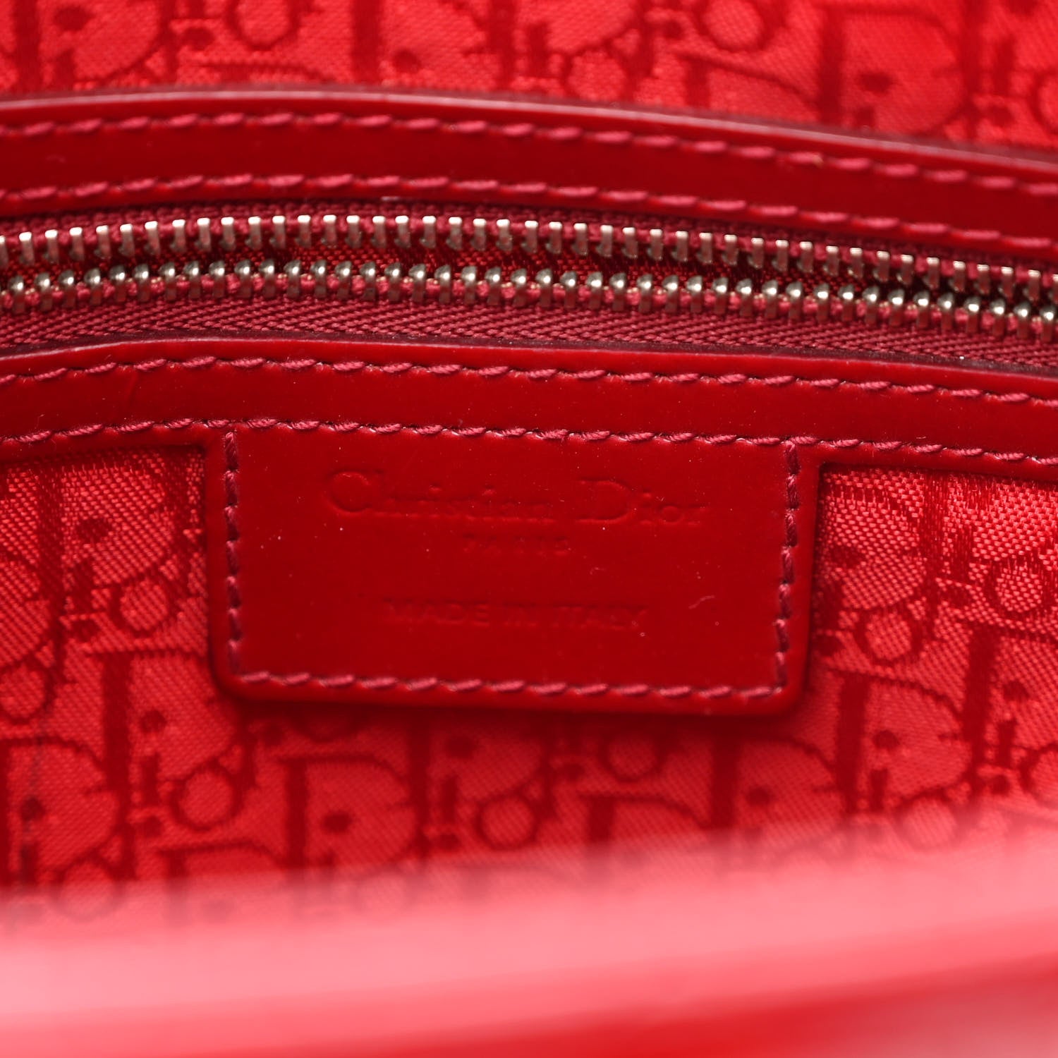 Christian Dior Patent Cannage Large Lady Dior Red 5 of 9