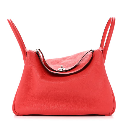 Hermes Taurillon Clemence Lindy 34 Rouge Pivoine 1 of 11
