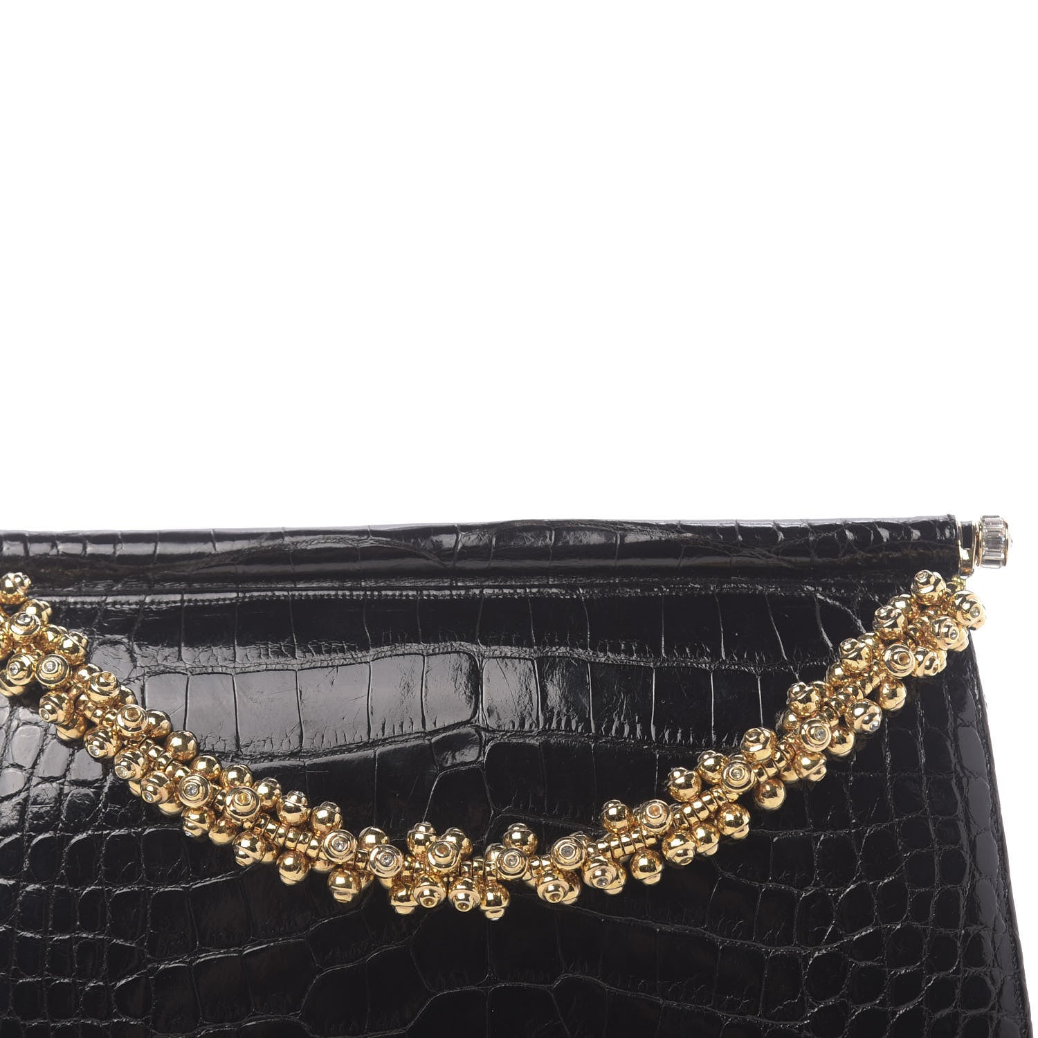 Judith Leiber Alligator Crystal Evening Bag Black 17 of 17