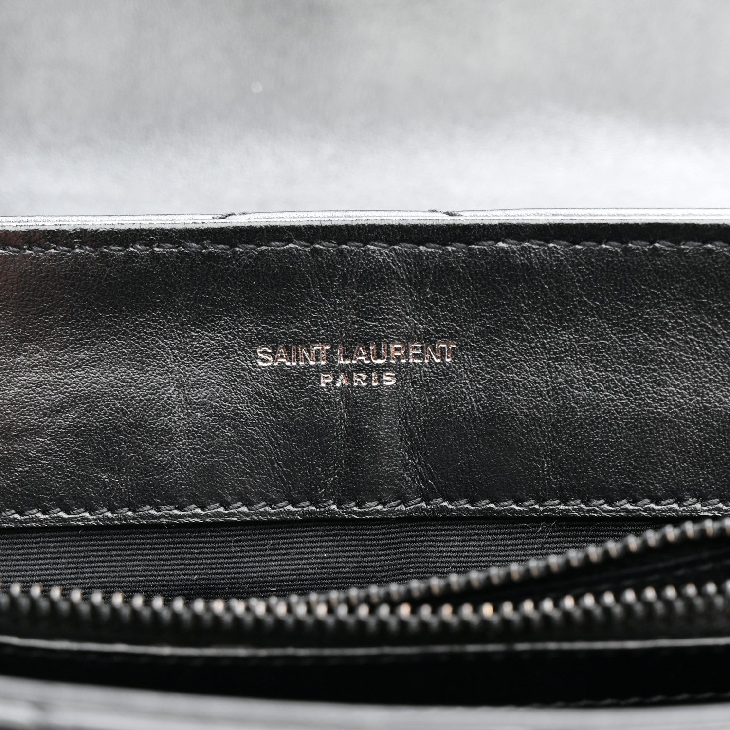 Saint Laurent Calfskin Y Quilted Monogram Monochrome Small Loulou Chain Satchel Black 7 of 15