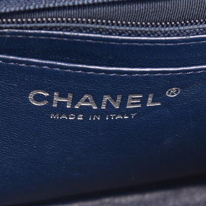 Chanel Patent Quilted Mini Square Flap Navy Blue 6 of 10