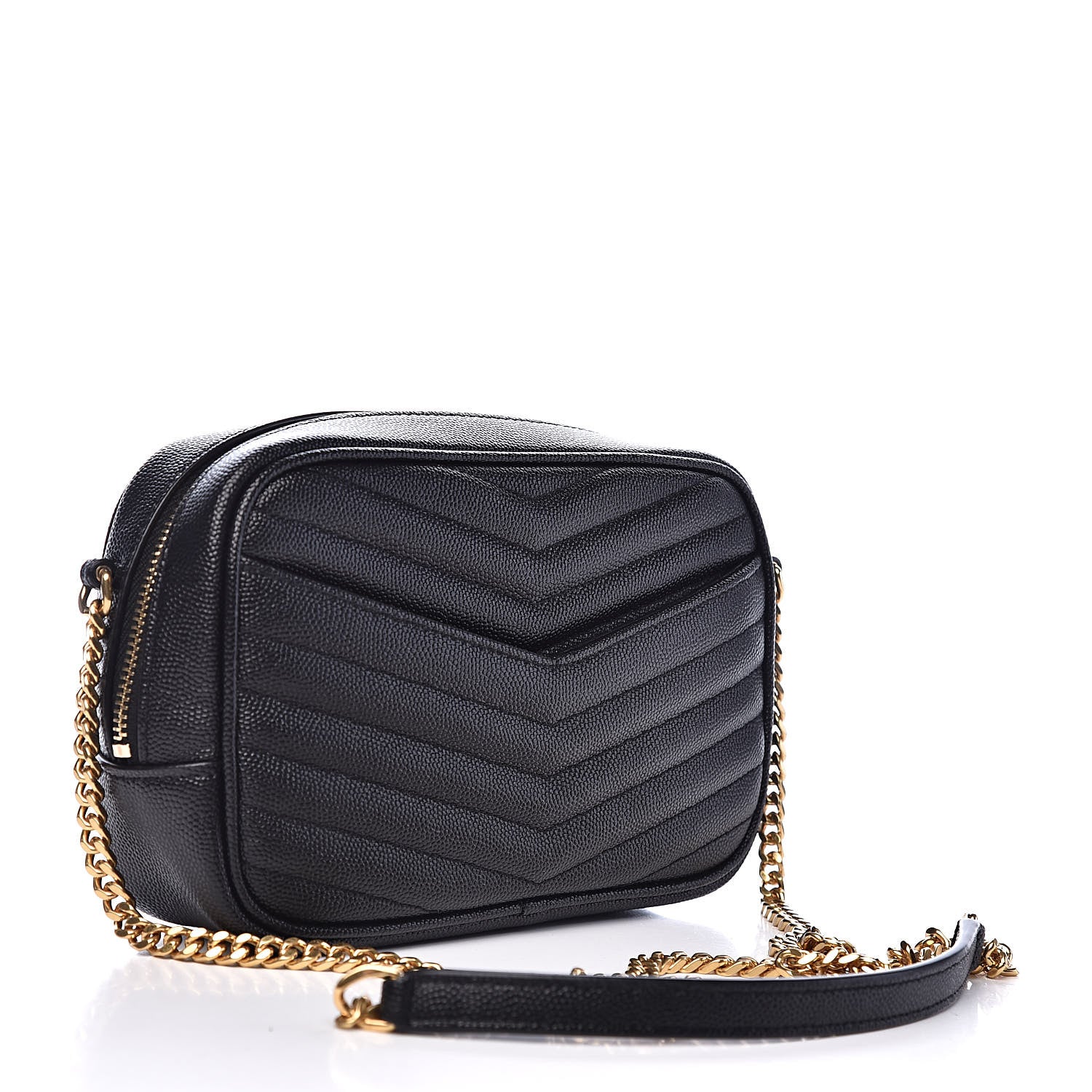 Saint Laurent Grain De Poudre Matelasse Monogram Mini Lou Camera Bag Black 3 of 10