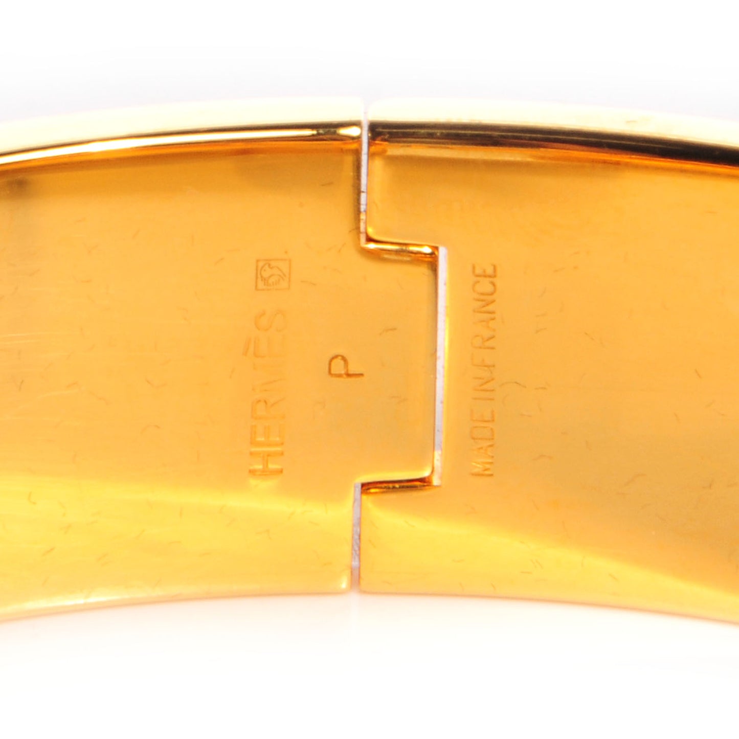 Enamel Wide Clic Clac H Bracelet GM Orange