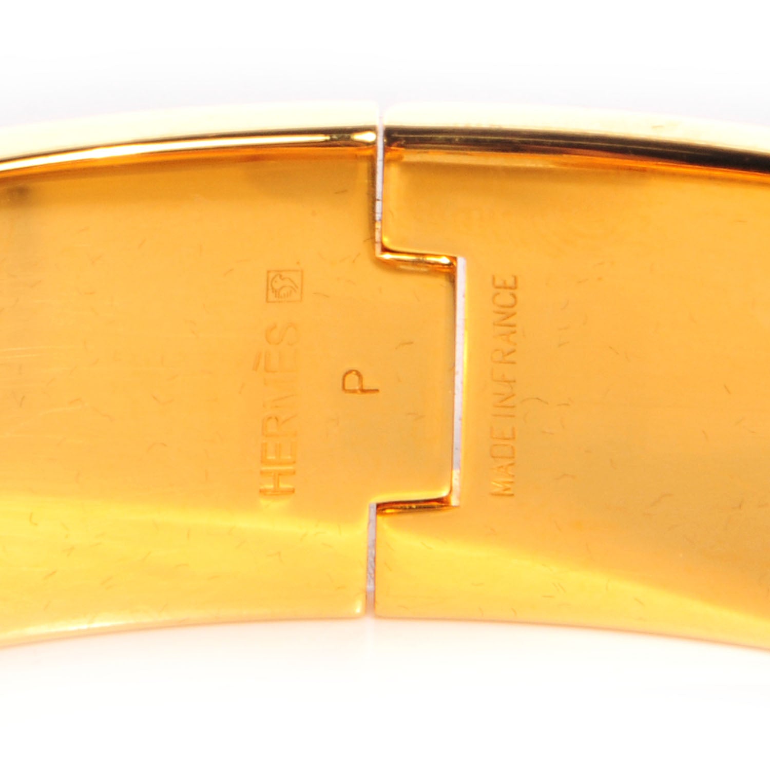 Hermes Enamel Wide Clic Clac H Bracelet GM Orange 3 of 5