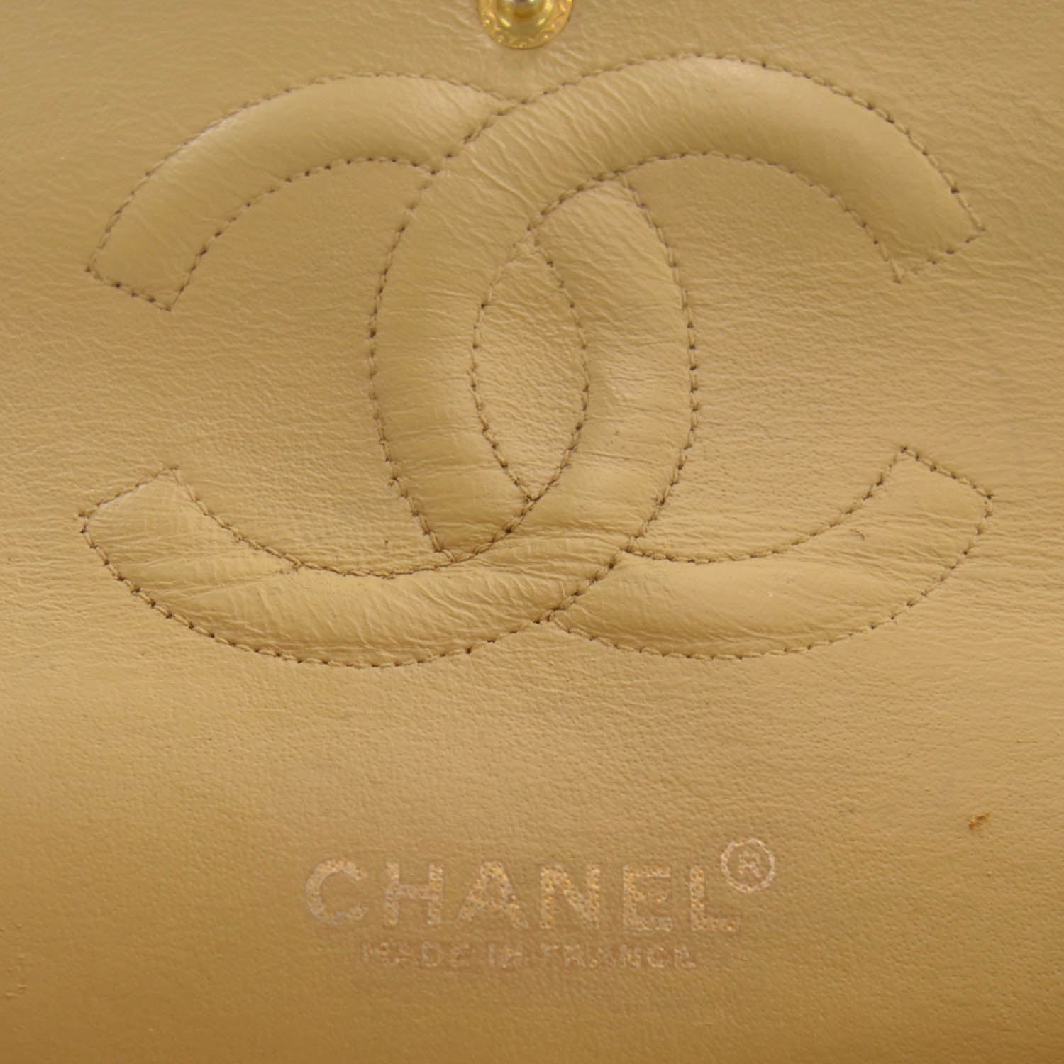 Chanel Caviar Quilted Medium Double Flap Beige 7 of 10