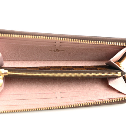 Louis Vuitton Damier Ebene Clemence Wallet Rose Ballerine 5 of 8