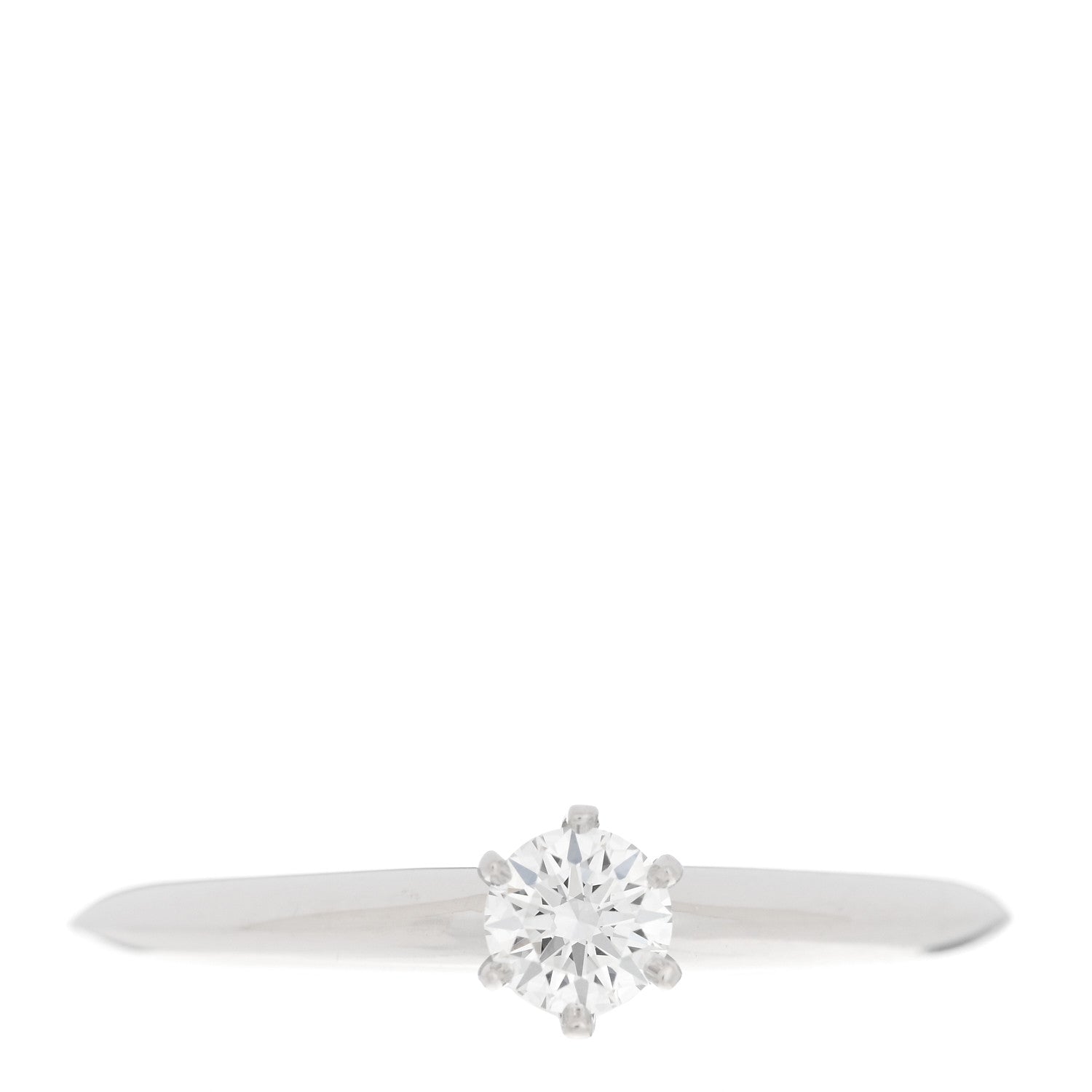 Tiffany Platinum Diamond .21ct Solitaire Engagement Ring 52 6 1 of 7