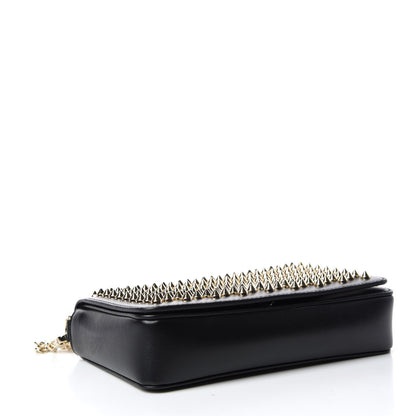 Christian Louboutin Calfskin Spiked Zoompouch Crossbody Black 4 of 8