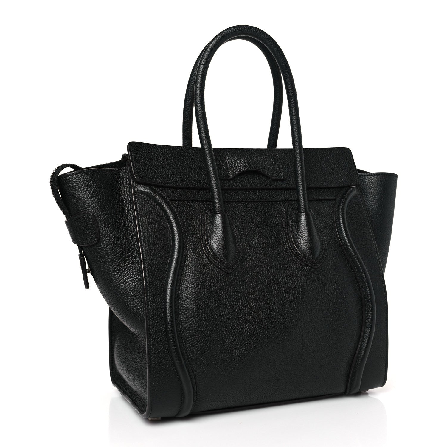 Celine Drummed Calfskin Micro Luggage Black 3 of 8