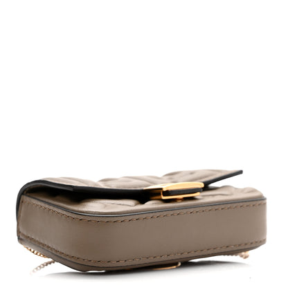 Fendi Nappa Matisse FF Embossed Nano Baguette Charm Tartufo 3 of 7